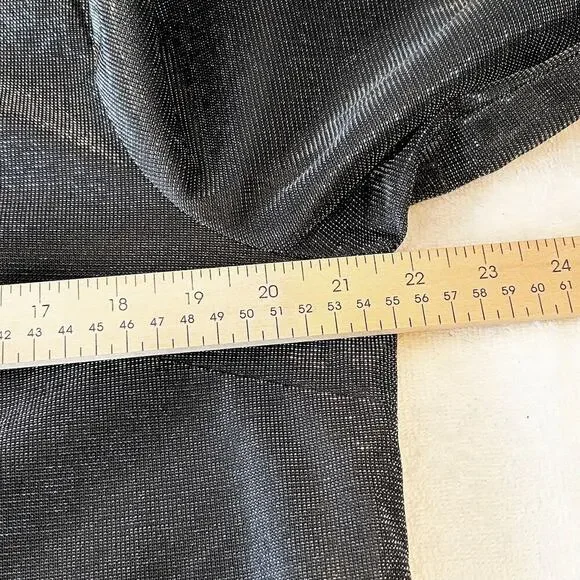 NWOT Unisex Black Leather Gold Studded Glitter Oversized Mesh Western Rock  XS - Picture 8 of 8